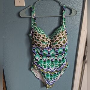 La blanca Colorful Patterned Swimsuit